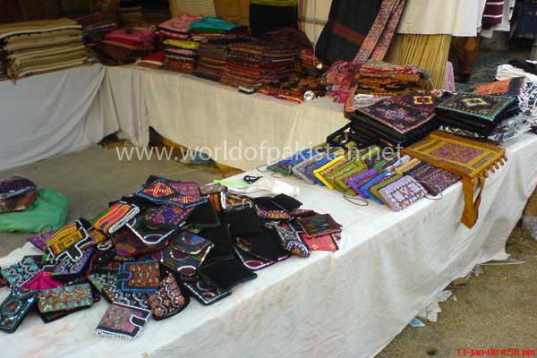 Traditional bags/ purses being sold in a small festival